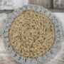 Set Of Four Or Six Handmade Jute And Cotton Coasters, thumbnail 6 of 8