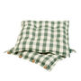 Set Of Two Green Gingham Seat Pads With Buttons, thumbnail 2 of 4