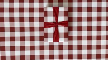 Christmas Red Gingham Luxury Wrapping Paper, 6 of 6