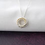 9ct Gold And Silver 60th Birthday Necklace, thumbnail 5 of 11