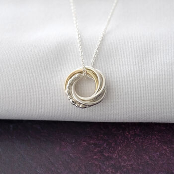 9ct Gold And Silver 60th Birthday Necklace, 5 of 11