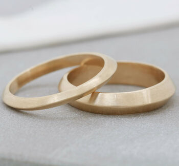 9ct Gold Ring Hand Carved Thin Band, 5 of 12