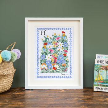 F Is Flor Flowers Print, 2 of 4