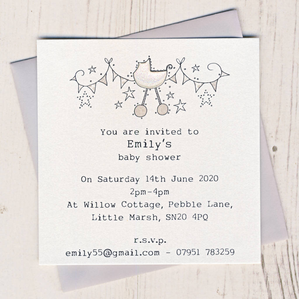 Personalised Baby Shower Invitation Pack, 1 of 4