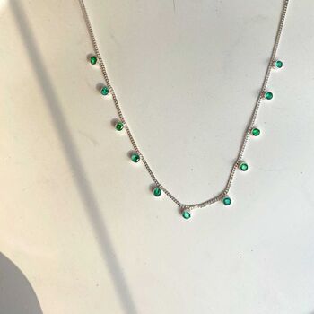 Emerald Station Necklace, 4 of 8