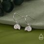 Sterling Silver Ammonite Shell Dangle Earrings, thumbnail 2 of 11