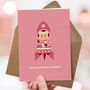 New Baby Card ‘Baby Girl Rocket’, thumbnail 1 of 4