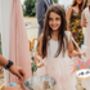 Aria In Blush/Apricot ~ Party Or Flower Girl Dress, thumbnail 2 of 5