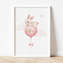 Personalised Watercolour Bunny A4 Print With Gold Foil, thumbnail 4 of 6