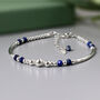 Lapis Lazuli And Sterling Silver Bracelet, September Birthstone Jewellery, thumbnail 1 of 6