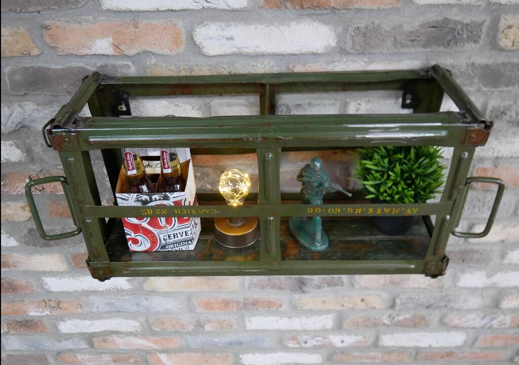 Industrial Metal Crate Wall Unit, 1 of 3