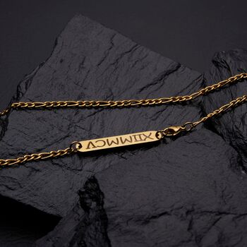 Gold Engravable 3mm Figaro Chain, 6 of 12