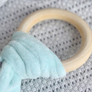 Bunny's Ears Personalised Teether Ring, 4 of 7