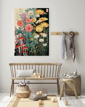 Japanese Vintage Flower Meadow Art Print, 3 of 3
