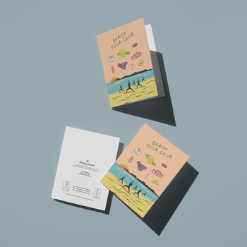 Beach Yoga Greeting Card | Wellness And Mindfulness Birthday Card, 4 of 6