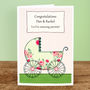 'Pram' Personalised Pregnancy Congratulations Card, thumbnail 3 of 5
