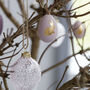 Mauve Textured Glass Easter Egg Decoration, thumbnail 3 of 3