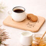 Wild Flower Personalised Wooden Tea And Biscuit Tray, thumbnail 6 of 6