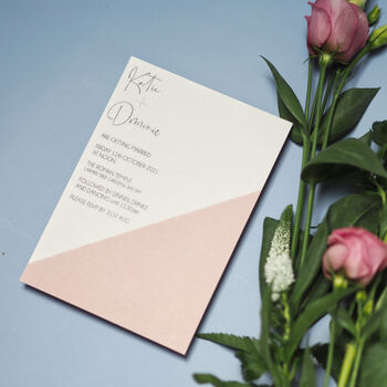 Mnmlst Colour Block Wedding And Event Invitation Cards, 12 of 12