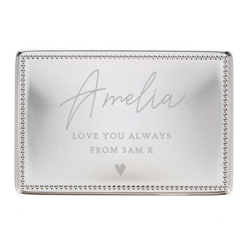 Personalised Name And Message Rectangular Jewellery Box, 5 of 5