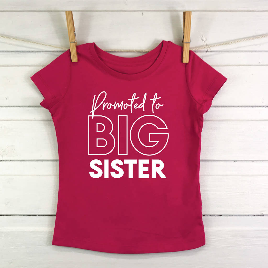 Promoted To Big Sister T Shirt By Lovetree Design