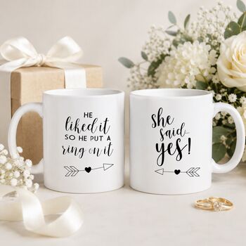 Couples Engagement Mug Set, 3 of 9