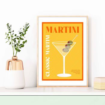 Classic Martini Cocktail Poster, 3 of 5