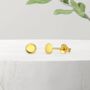 Disc Stud Earrings In 18ct Gold Plate, thumbnail 1 of 12