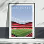 Arsenal Emirates Stadium Poster, thumbnail 1 of 7