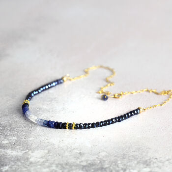 Blue Sapphire Necklace, 6 of 10