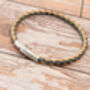 Mens Braided Cork Bracelet Personalised Steel Clasp, thumbnail 2 of 8