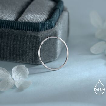 Sterling Silver Super Skinny Midi Ring, 2 of 12