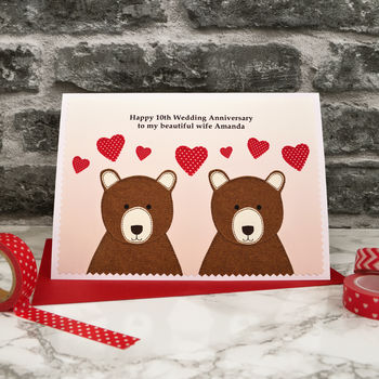 'Bears' Personalised Anniversary Card, 2 of 4