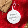 Personalised Baby's First Christmas Script Decoration, thumbnail 1 of 4