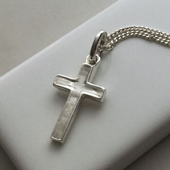 Cross Necklace In Silver Or Gold, 2 of 3