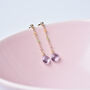 Tourmaline Pink Amethyst Drop Earrings, thumbnail 4 of 11