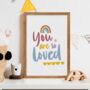 You Are So Loved Nursery Print, thumbnail 1 of 5