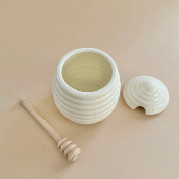 Ceramic Honey Pot With Honey Dipper, 10 of 11