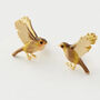 Enamel Flying Robin Stud Earrings, thumbnail 1 of 2