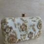 Gold Handcrafted Raw Silk Rectangular Clutch Bag, thumbnail 1 of 10