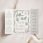 Green Hand Drawn Theme Gatefold Wedding Invitations, thumbnail 1 of 5