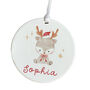 Personalised Christmas Reindeer Ceramic Ornament Gift, thumbnail 2 of 7