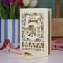Personalised 5th Birthday Card Papercut Woodland Design, thumbnail 3 of 7