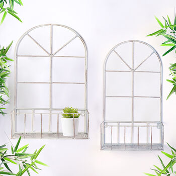 Set Of Two Iron Arch Wall Planters, 3 of 4