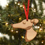 Greyhound/Whippet Dog Wooden Christmas Decoration, thumbnail 4 of 6