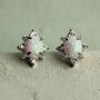 Opal Oval Silver Stud Earrings, thumbnail 6 of 6