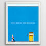 Personalised Quote Print On Vibrant Blue Background, thumbnail 2 of 4