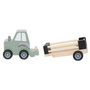 Personalised Wooden Farm Tractor Toy With Trailer And Animals, thumbnail 2 of 2