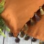 Velvet Copper Tassel Cushion, thumbnail 2 of 10