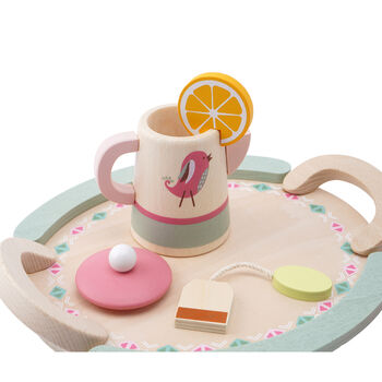 Little Tribe 10pc Pink Wooden Tea Set | Age 3years+, 3 of 6
